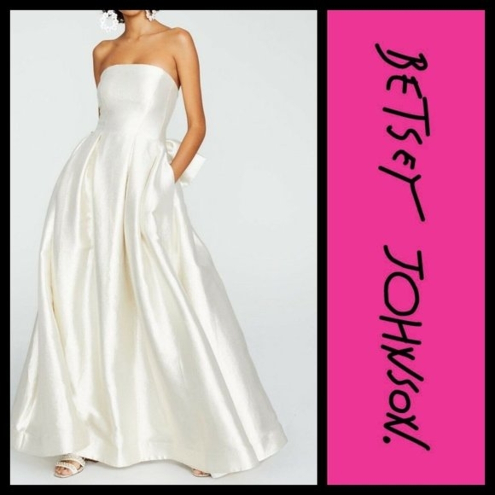 Betsey Johnson Prom Wedding Strapless Dress - Picture 6 of 6